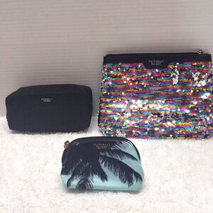 Victoria's Secret Makeup/Cosmetic Bag Lot of 3